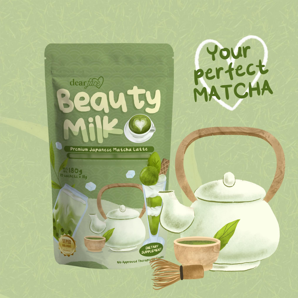 Beauty Milk Premium Japanese Matcha Latte - Antioxidant Drink