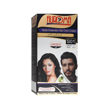 Auroma Apple Anaerobic Hair Color Cream S01 (Natural Black)