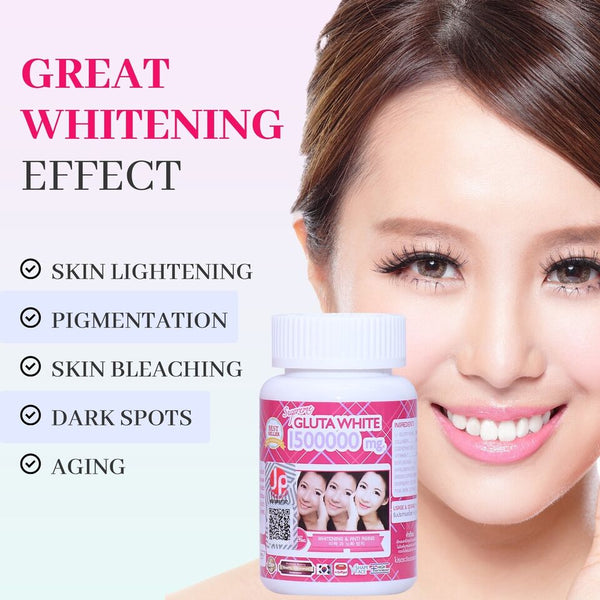 Supreme Gluta White 150000mg. Glutathione Skin Whitening 30 Softgel Capsules