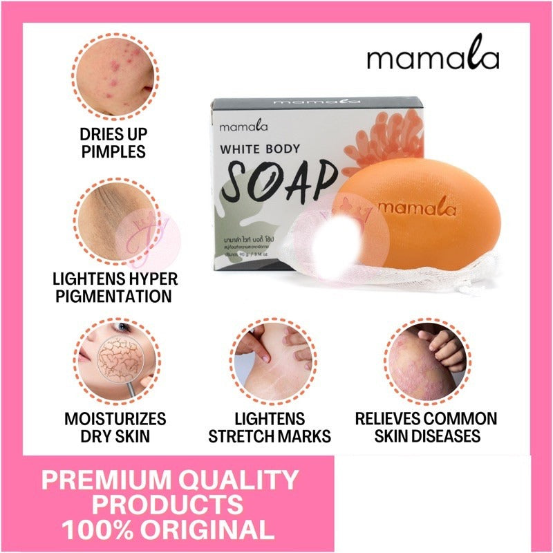 Mamala White Body Soap (90g) (Thailand)